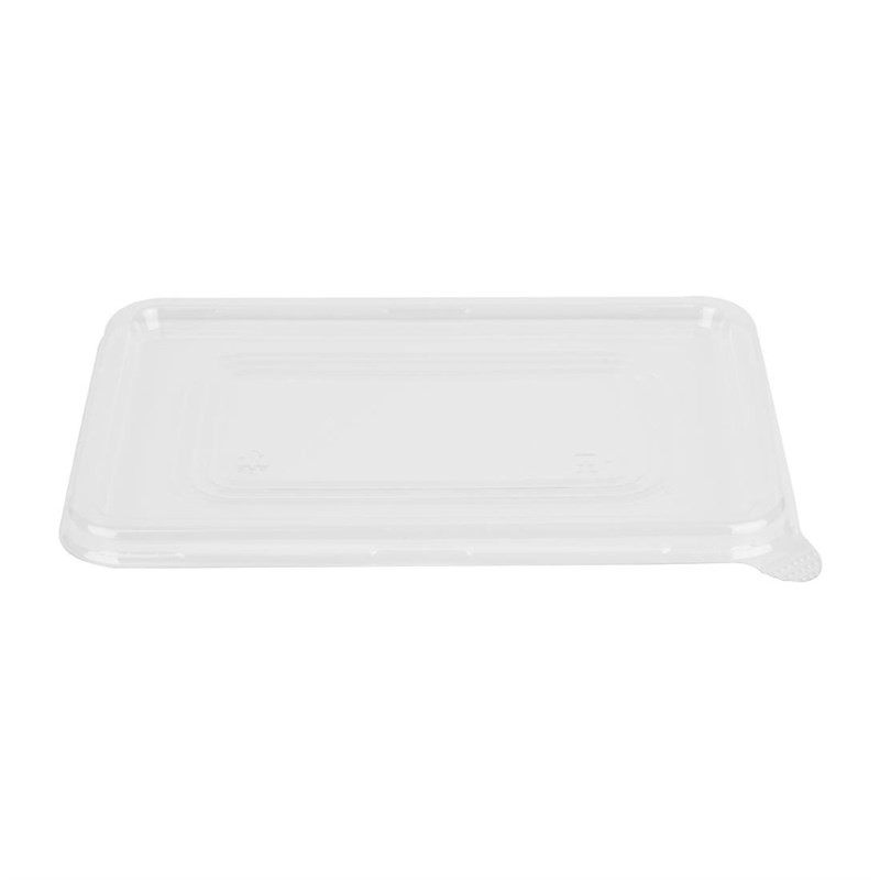 Recyclable PET Fiesta Lids for Bagasse Trays - Pack of 100 - Gastronoble Recyclable PET Fiesta Lids for Bagasse Trays - Pack of 100 - Gastronoble