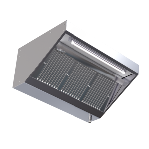 Hotte Snack 700 Led Sans Moteur Dynasteel - Μήκος 1400 mm, Inox AISI304