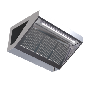 Hotte Snack 700 Led Sans Moteur Dynasteel - Μήκος 1400 mm, Inox AISI304