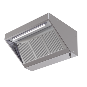 Hotte Snack 700 Led Sans Moteur Dynasteel - Μήκος 1400 mm, Inox AISI304