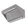 Hotte Snack 700 Led Sans Moteur Dynasteel - Μήκος 1400 mm, Inox AISI304