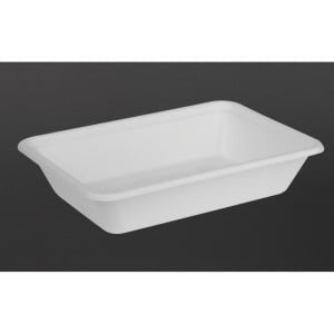 Barquettes Alimentaires en Bagasse Fiesta Compostable 500ml - Lot de 100 - Gastronoble
