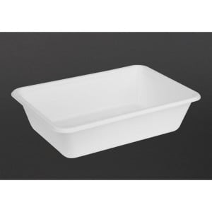 Compostable Bagasse Food Trays 650ml - Pack of 100 - Gastronoble
