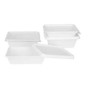 Δοχεία Τροφίμων από Κομποστοποιήσιμη Bagasse 650ml - Σετ των 100 - Gastronoble