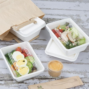 Compostable Bagasse Food Trays 650ml - Pack of 100 - Gastronoble