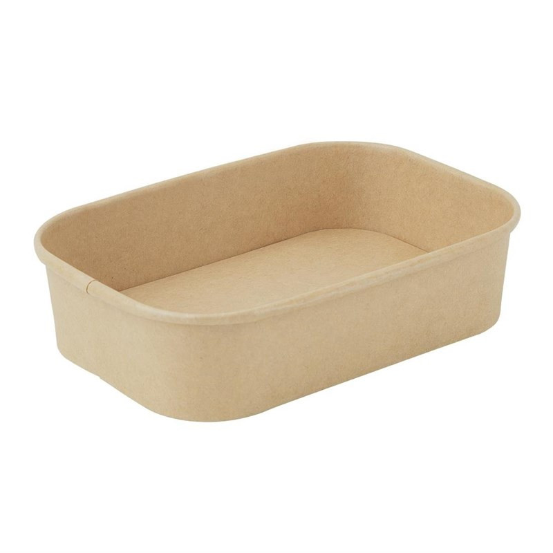 Rectangular Recyclable Food Trays 1L - Pack of 300 - Fiesta Green Rectangular Recyclable Food Trays 1L - Pack of 300 - Fiesta Green