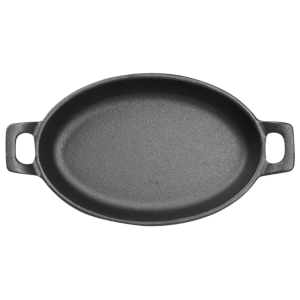 Οβάλ Μαντεμένιο Πιάτο με Χειρολαβές - 180 x 120 mm