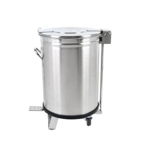 Κάδος Απορριμμάτων Inox με Πεντάλ - 100 L - Dynasteel