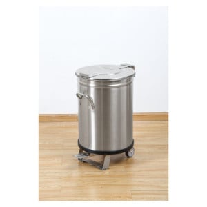 Κάδος Απορριμμάτων Inox με Πεντάλ - 100 L - Dynasteel