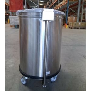 Κάδος Απορριμμάτων Inox με Πεντάλ - 100 L - Dynasteel