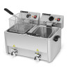 Professional Deep Fryer 2 x 8 L with Drain - Dynasteel
