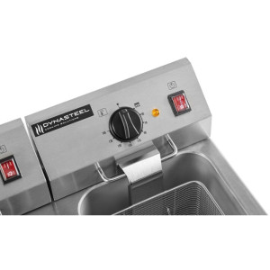 Επαγγελματική Φριτέζα Premium 2 x 8 L με Αποστράγγιση - Dynasteel