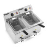 Friteuse Professionnelle Premium 2 x 8 L avec Vidange - Dynasteel