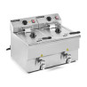 Friteuse Professionnelle Premium 2 x 8 L avec Vidange - Dynasteel