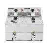 Friteuse Professionnelle Premium 2 x 8 L avec Vidange - Dynasteel