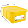 Ορθογώνιος Κάδος 35 L + Κίτρινο Καπάκι HACCP