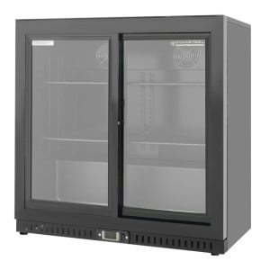 Ψυγείο Μπαρ 212 L 2 Συρόμενες Πόρτες Μαύρο