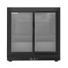 Refrigerated Back Bar 212 L 2 Sliding Doors Black