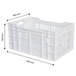 Κιβώτιο 600 X 400 Διάτρητο 60L Λευκό - Gilac