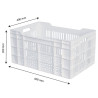Κιβώτιο 600 X 400 Διάτρητο 60L Λευκό - Gilac