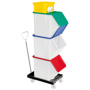 Βάση με Ρόδες 4 Περιστρεφόμενες Ρόδες - Χάλυβας - Μαύρο