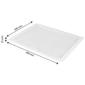 Κάλυμμα για Ημι-Κάδο Ζύμης - 400 x 300 mm - Λευκό