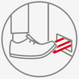 Κάδος με Πεντάλ και Κόκκινο Καπάκι - 50 L - Gilac