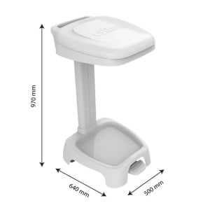 Υποστήριξη για Σακούλα Απορριμμάτων με Λευκό Καπάκι - 120 L - Gilac