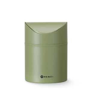 Κάδος Απορριμμάτων Τραπεζιού με Ανακλινόμενο Καπάκι - Πράσινος - HENDI