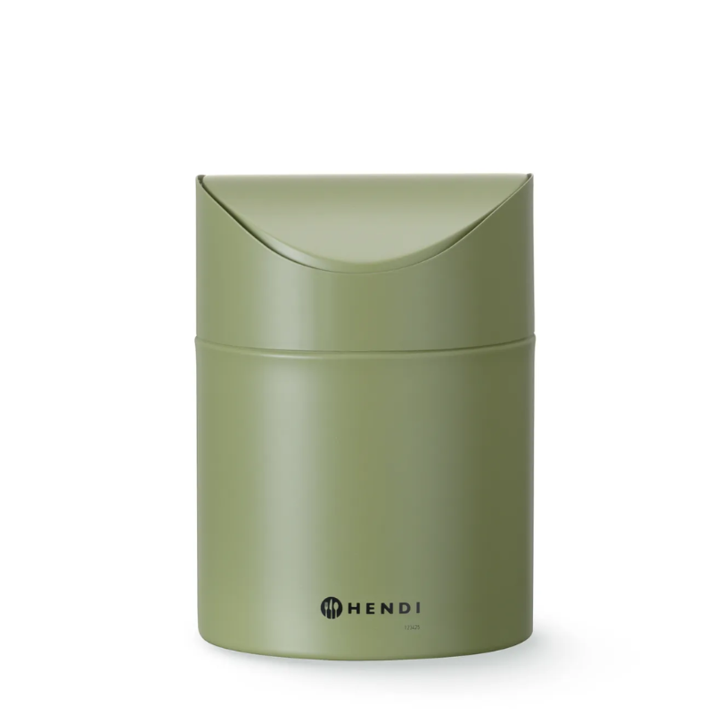 Κάδος Απορριμμάτων Τραπεζιού με Ανακλινόμενο Καπάκι - Πράσινος - HENDI Κάδος Απορριμμάτων Τραπεζιού με Ανακλινόμενο Καπάκι - Πράσινος - HENDI
