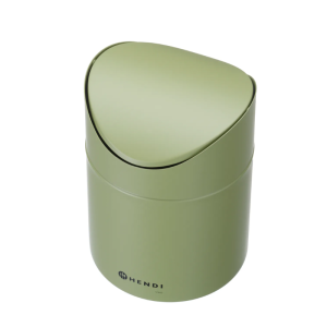 Table Trash Can with Swing Lid - Green - HENDI