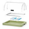 UNIQ Sliding Lid Buffet Display Case - Green - HENDI