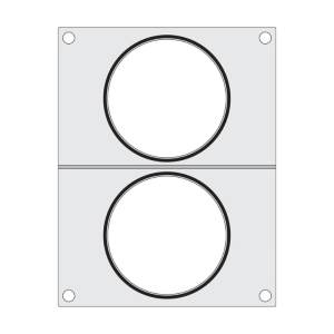 Matrice de Scellage pour Scelleuse Manuelle - 2 Compartiments - HENDI