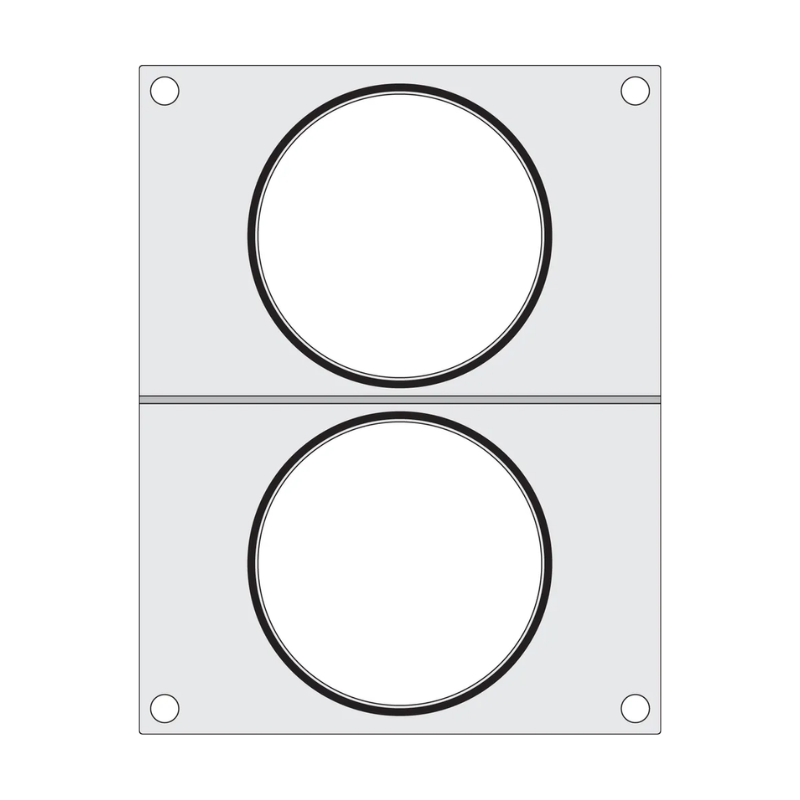 Σφραγιστική Μήτρα για Χειροκίνητη Σφραγιστική Μηχανή - 2 Διαμερίσματα - HENDI