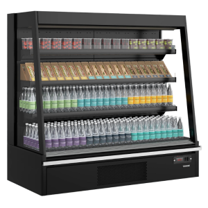 Ανοιχτή Χαμηλή Ψυγείο Βιτρίνα Σούπερ Μάρκετ - Μαύρο - 360 L
