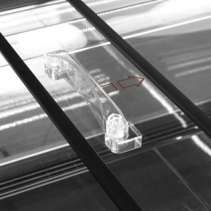 Ψυγείο Καταψύκτης Μαύρο Γυάλινο Καπάκι - 213 L - TEFCOLD