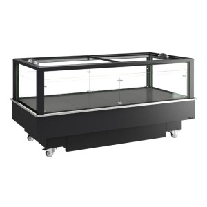 Réfrigérateur Congélateur Couvercle Vitré Noir - 427 L - TEFCOLD