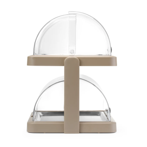 Vitrine Buffet με Συρόμενο Κάλυμμα UNIQ - 2 Δίσκοι - Μπεζ - HENDI