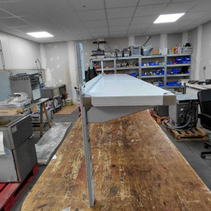 Ράφι Τοίχου από Ανοξείδωτο Ατσάλι - Μ 1500 x Π 300 mm - Dynasteel