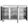 3-Door Refrigerated Table GN1/1 - Depth 700 with Backsplash - Dynasteel