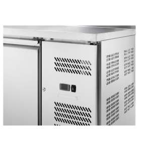 3-Door Refrigerated Table GN1/1 - Depth 700 with Backsplash - Dynasteel