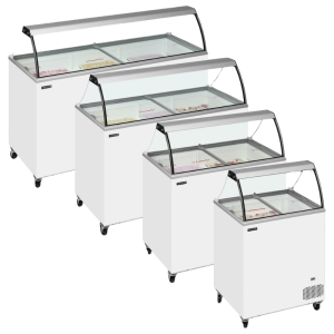 Vitrine à Crème Glace Statique - 7 x 5 L - TEFCOLD