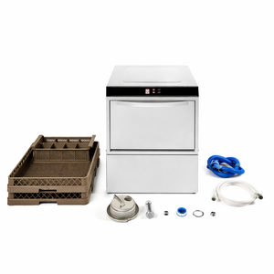 Επαγγελματικό Πλυντήριο Πιάτων με Δοσομετρητή Υγρού Ξεπλύματος και Απορρυπαντικού και Αντλία Αποστράγγισης - 50 x 50 cm - Dynast