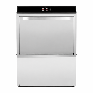 Lave-Vaisselle Professionnel avec Doseur de Liquide de Rinçage et Détergent et Pompe de Vidange - 50 x 50 cm - Dynasteel