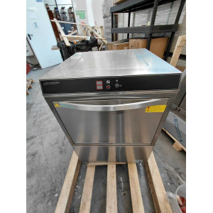 Lave-Vaisselle Professionnel avec Doseur de Liquide de Rinçage et Détergent et Pompe de Vidange - 50 x 50 cm - Dynasteel