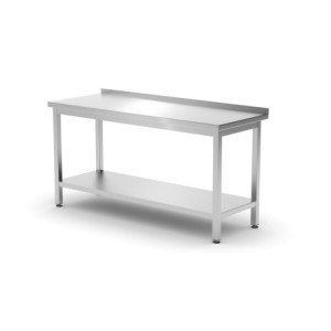 Επιτοίχιο Τραπέζι Profi Line με Ράφι - Μ 1600 x Π 600 mm - HENDI