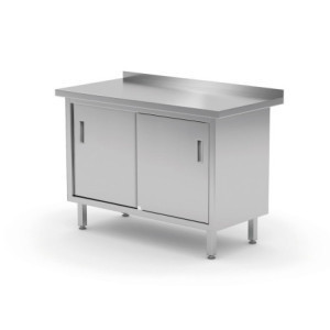 Wall Table - Cabinet with Sliding Doors - L 1600 x D 600 mm - HENDI