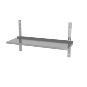 Adjustable Wall Shelf with 2 Brackets - L 1000 x 300 mm - HENDI