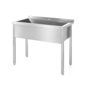 Single Welded Sink Table - D 600 x W 1000 mm - HENDI
