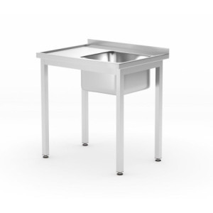 Plonge 1 Bac à Droite Profi Line avec Étagère - P 600 x L 800 mm - HENDI